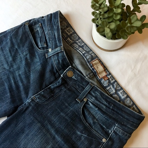 {Paige} Premium Designer Dark Wash Boot Cu… - Picture 5 of 8